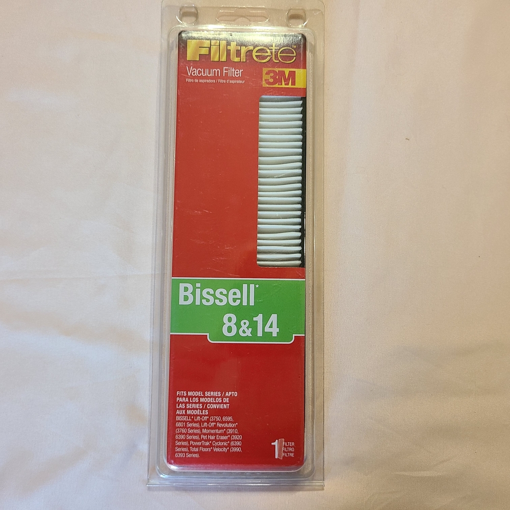 Filtrete Vacuum Filter 3M Bisselle 8&14 Lift Off Series 1 Filter Pack 66808A